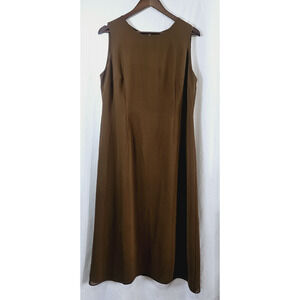 Danny & Nicole Brown Shift Midi Dress Size 14